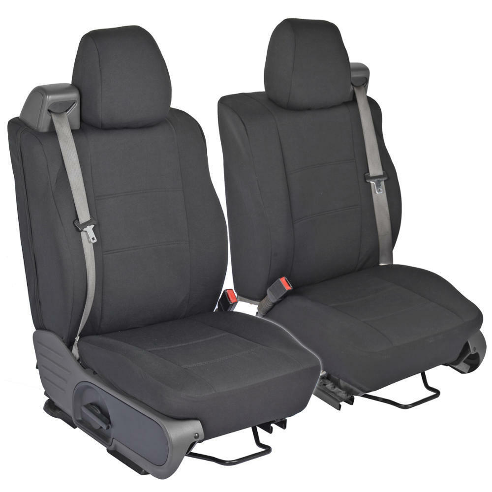 Front Pair - Custom Charcoal Gray Cloth Seat Covers for Ford F-150 2004-08