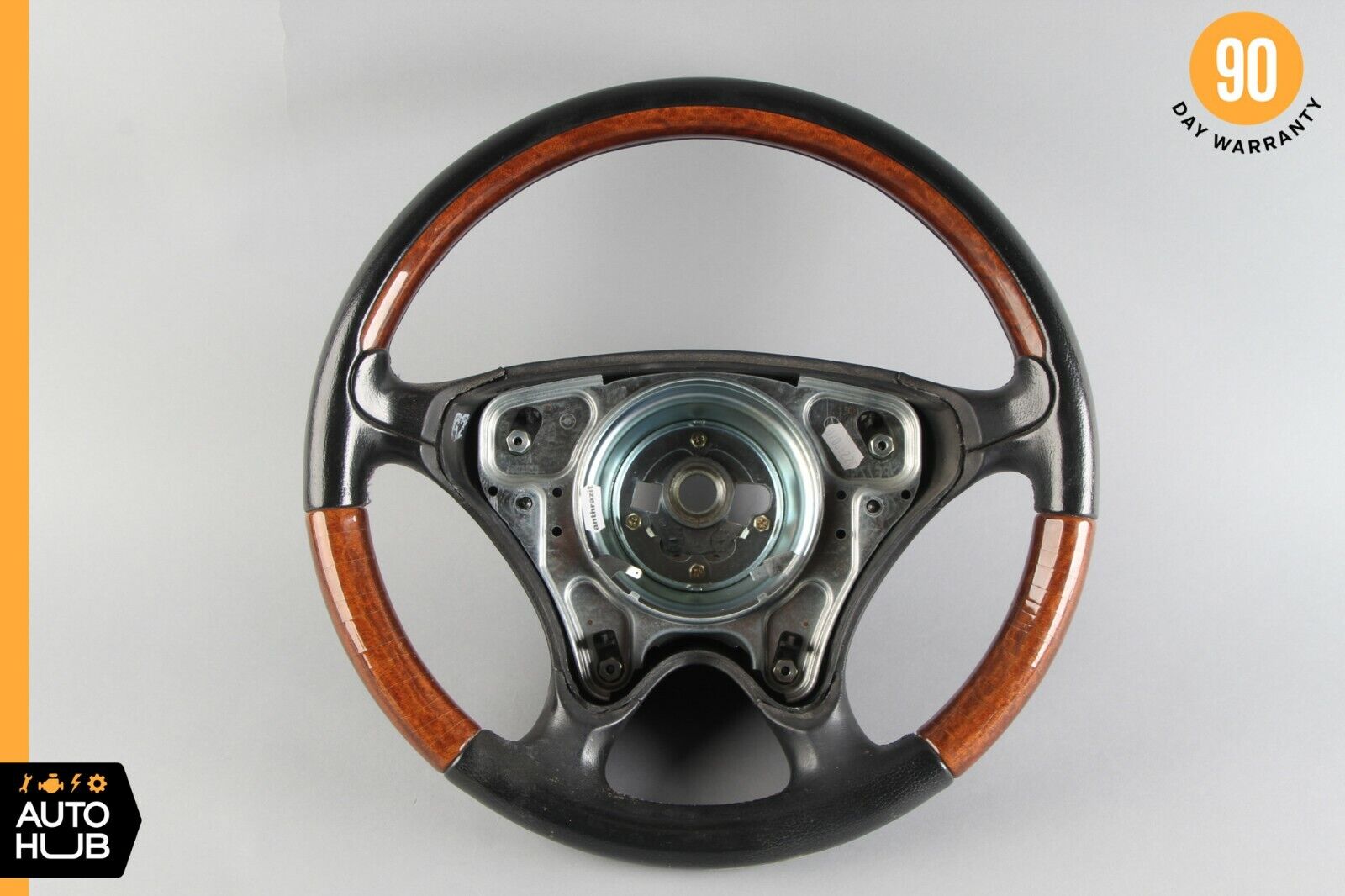 01-04 Mercedes R170 SLK320 SLK230 Driver Steering Wheel Black Wood OEM