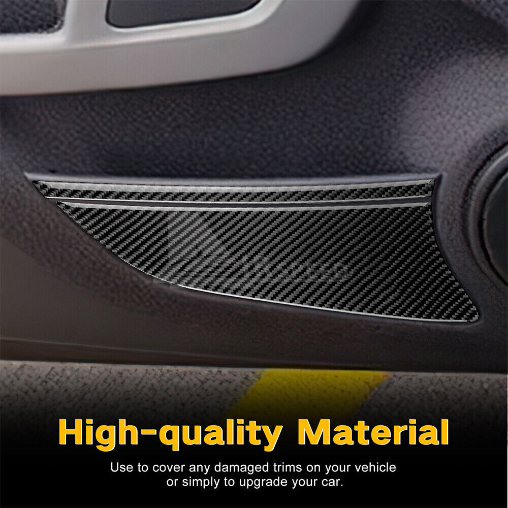 Black Door Panel Sticker REAL Carbon Fiber For Benz Smart Fortwo 2011-2015