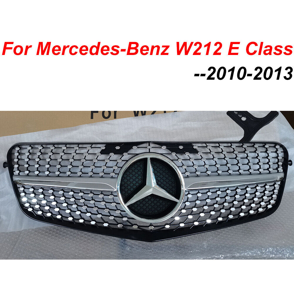 Grill W/Star For 2010 2011-13 Mercedes-Benz W212 E Class E350 E550 Diamond Style