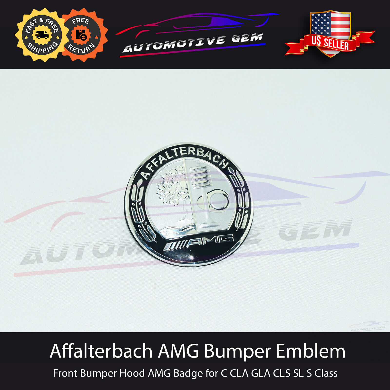 AMG Front Hood Emblem Bonnet Badge Affalterbach Logo for Mercedes W206 X156 C117