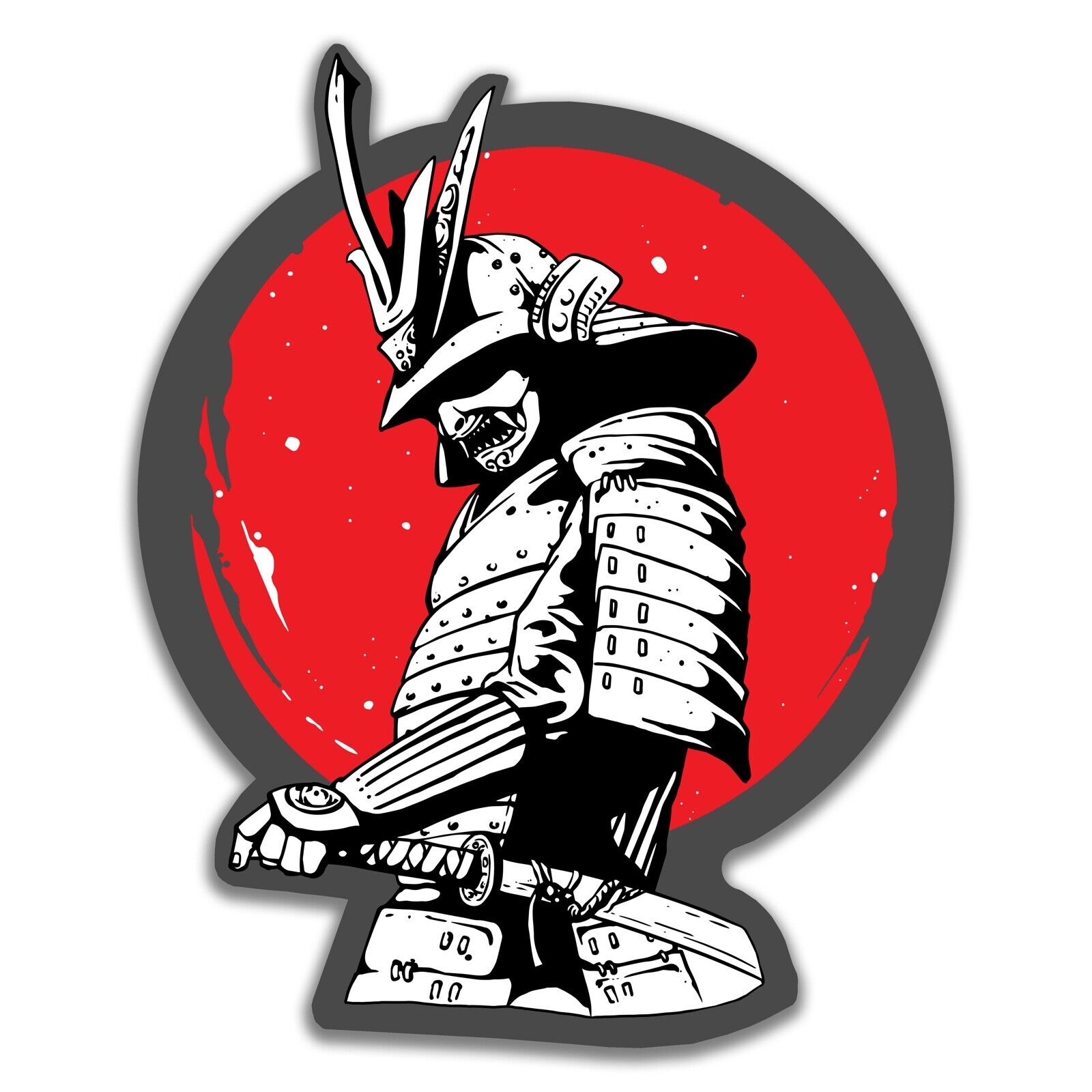Japanese Samurai Sticker Warrior Vinyl Decal Car Moto Graphic Decals Rising Sun