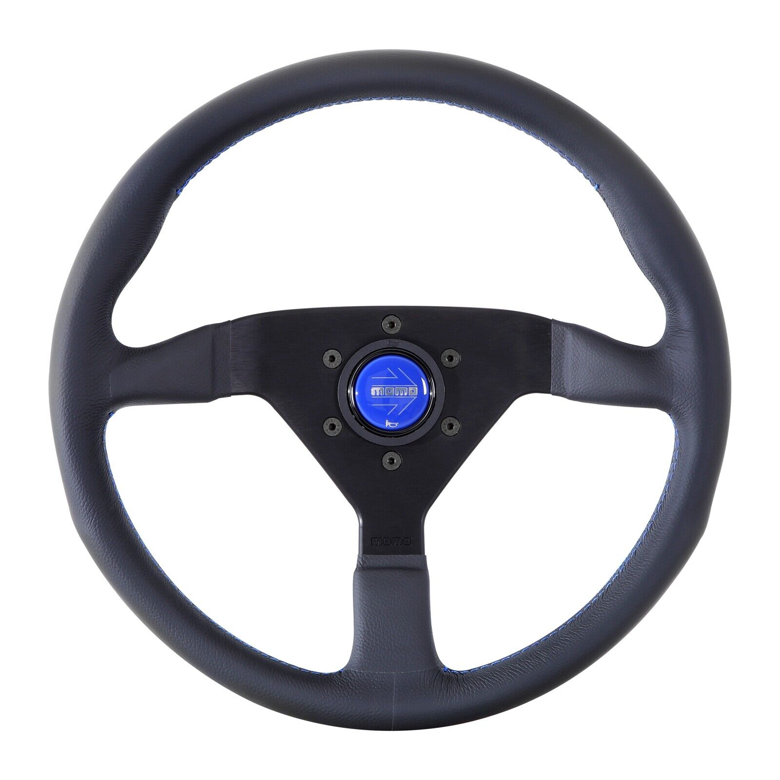 MOMO MonteCarlo Steering Wheel 350mm Blue Stitching  MONTECARLO