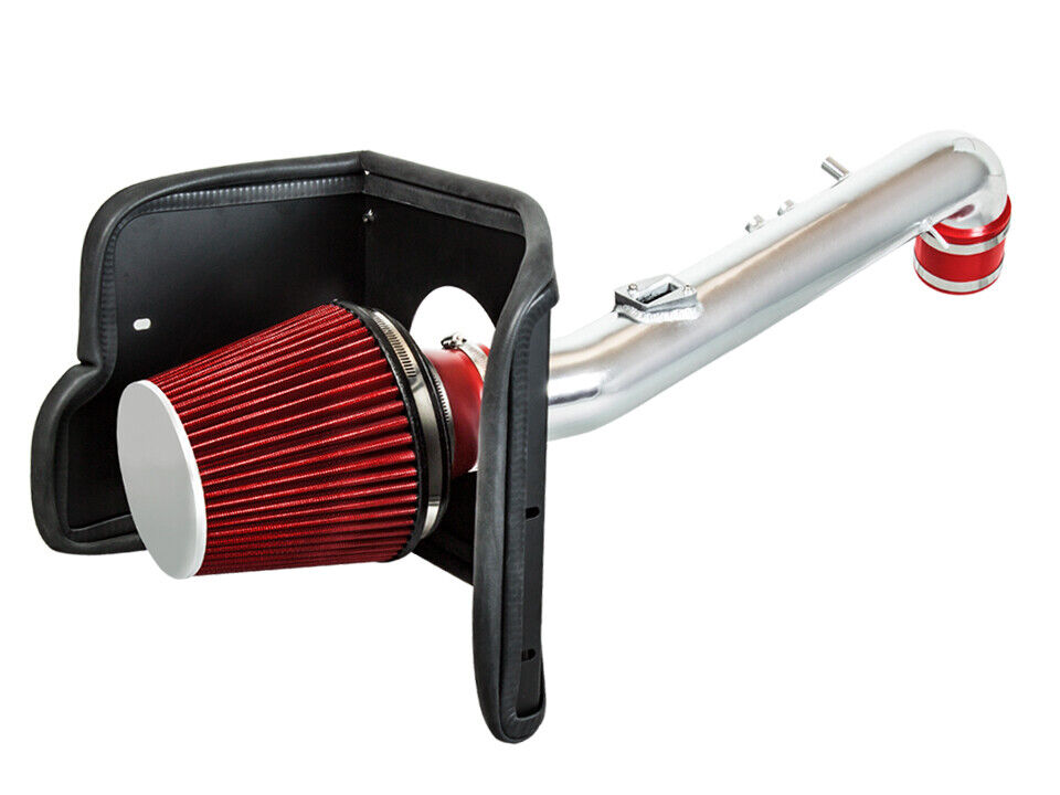 BCP RED For 2005-2020 Tacoma 2.7L L4 Heat Shield Cold Air Intake Kit+Filter