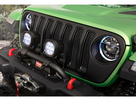 82215114 Jeep Wrangler JL Grille Satin Black Painted w/ Inserts (2018-2023) Mopa