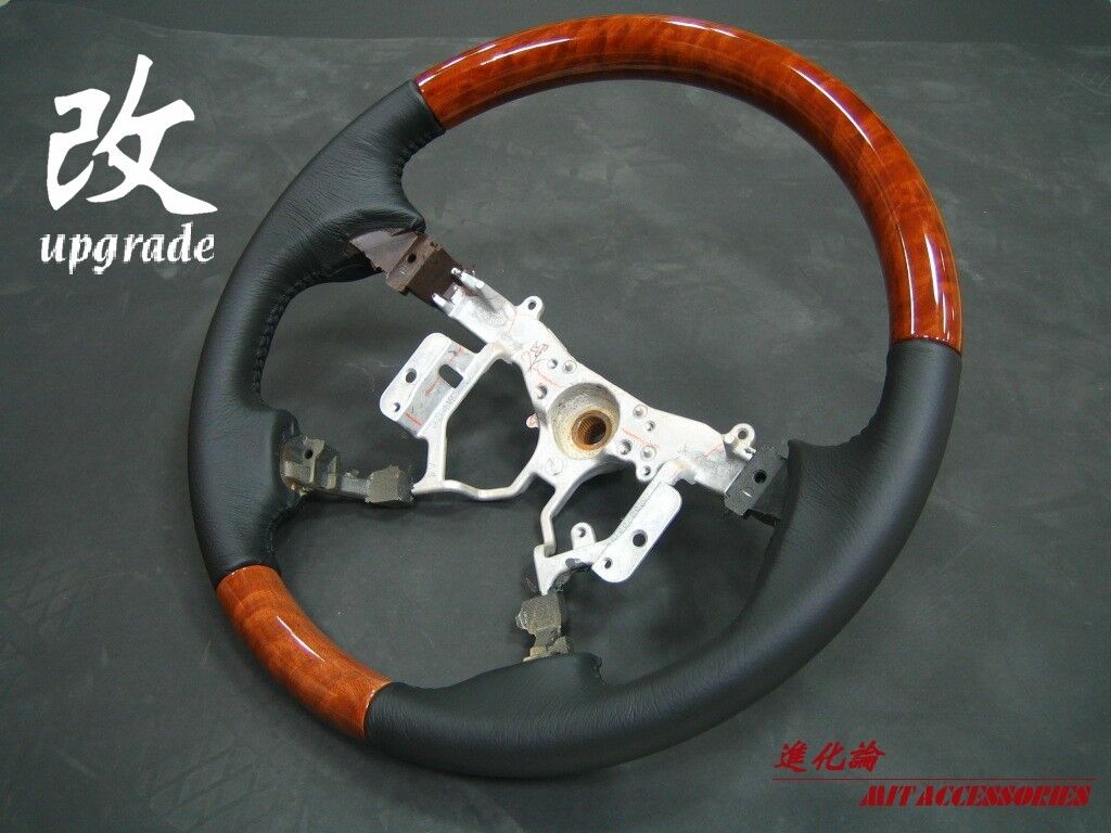 MIT Toyota CAMRY AURION 2007-2011 wood genuine leather steering wheel 4 spokes