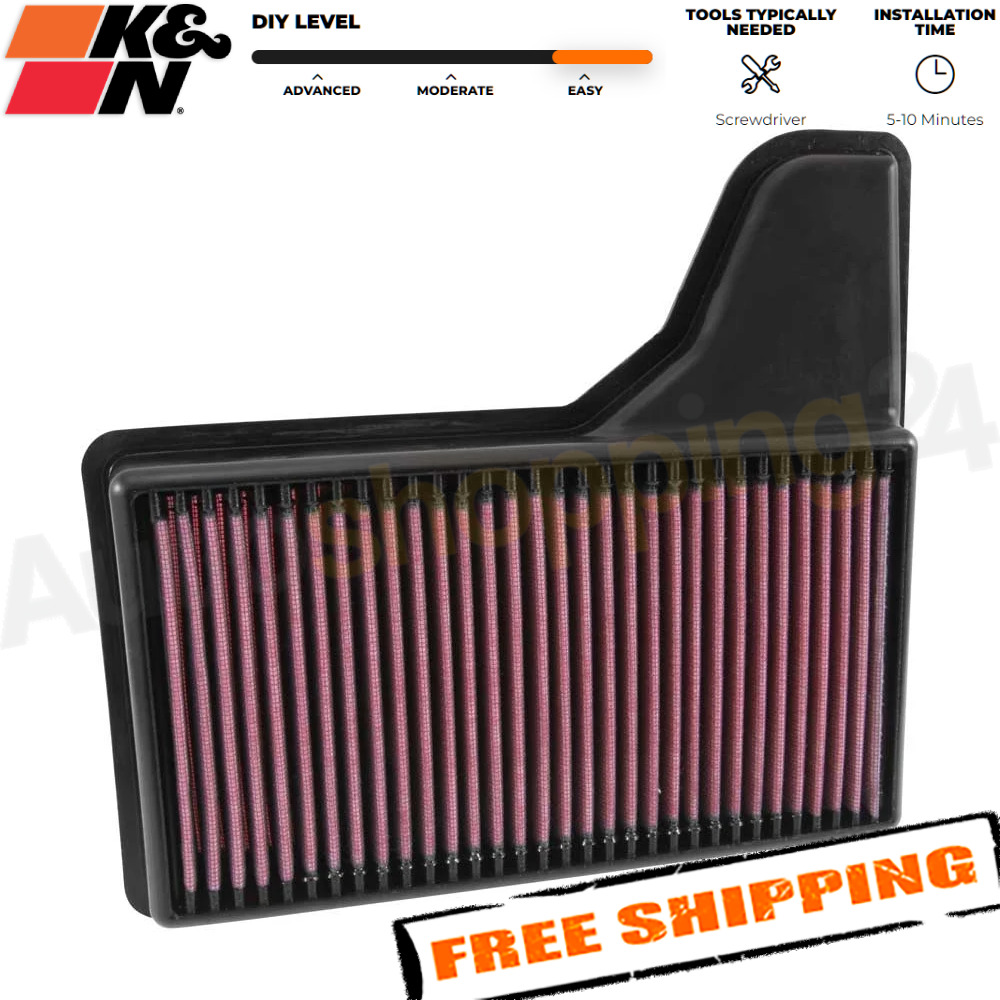 K&N 33-5029 Replacement Air Filter for 2015-2023 Ford Mustang