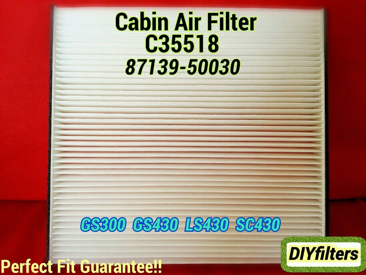 C35518 GS300 GS430 LS430 SC430 AC CABIN AIR FILTER 87139-50030