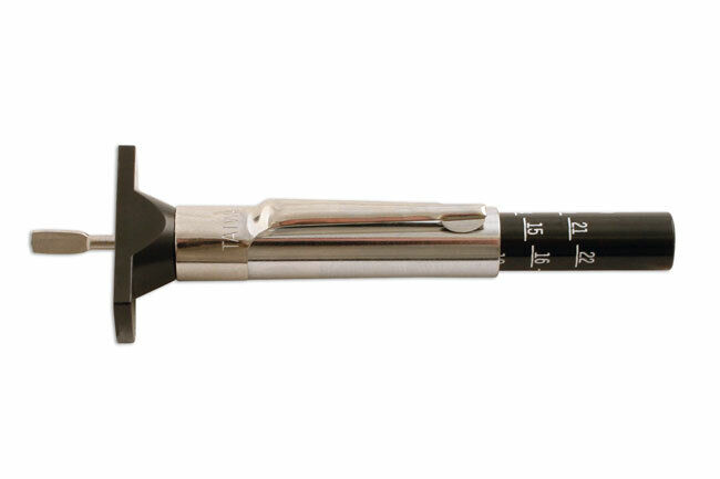 Laser 5157 Solid Brass Construction TYRE TREAD DEPTH GAUGE Tool 1mm - 22mm LL