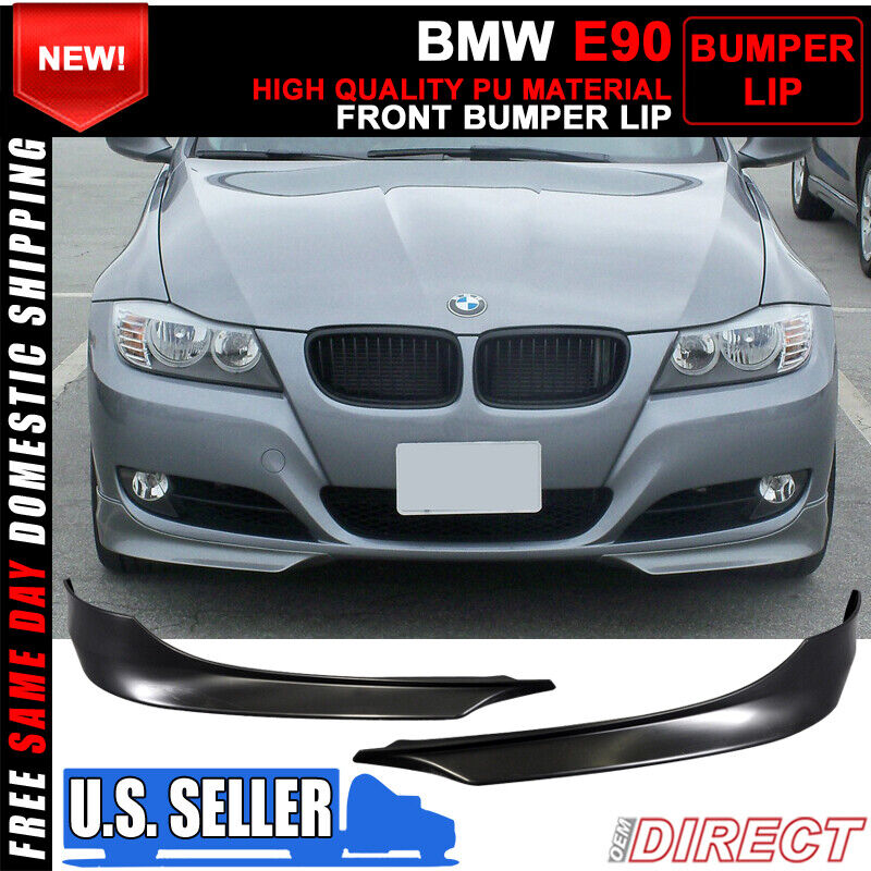 For 09-11 BMW E90 3-Series 328I 335 2PCS Front Bumper Lip Splitter Spoiler PP