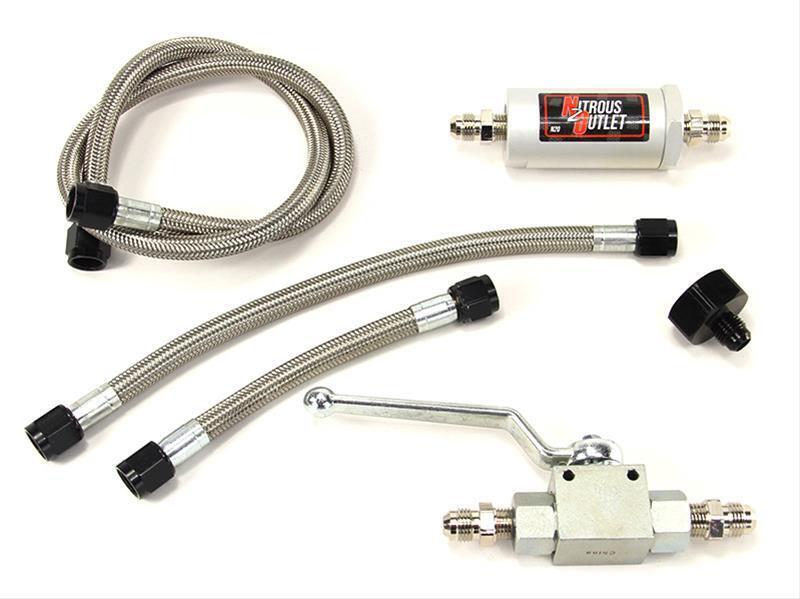 Nitrous Outlet 00-68010-4 Gravity Fill Kit With -4 Hoses and Fittings.