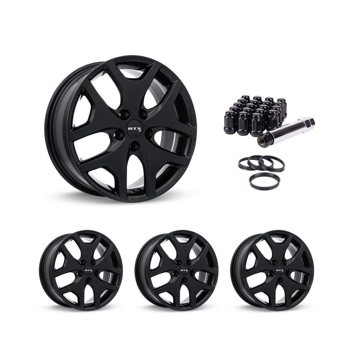 Wheel Rims Set with Black Lug Nuts Kit for 06-07 Lexus GS430 P874771 17 inch