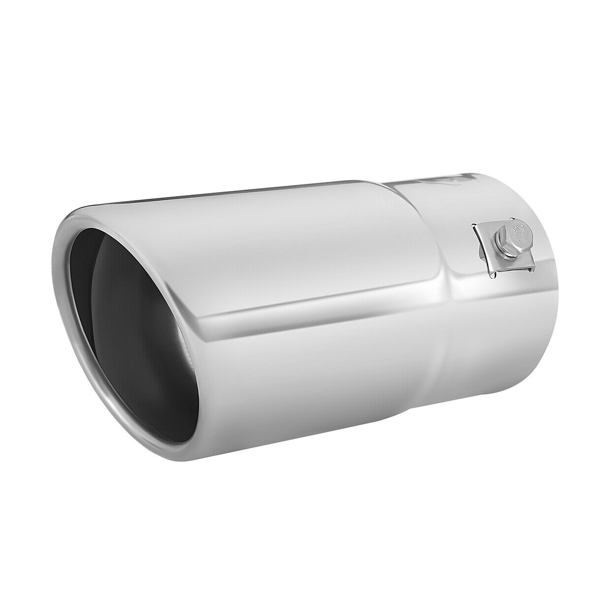 Car Muffler Tip Exhaust Pipe, Stainless Steel Chrome Effect, Fit 1.75-2.5 inch ⌀