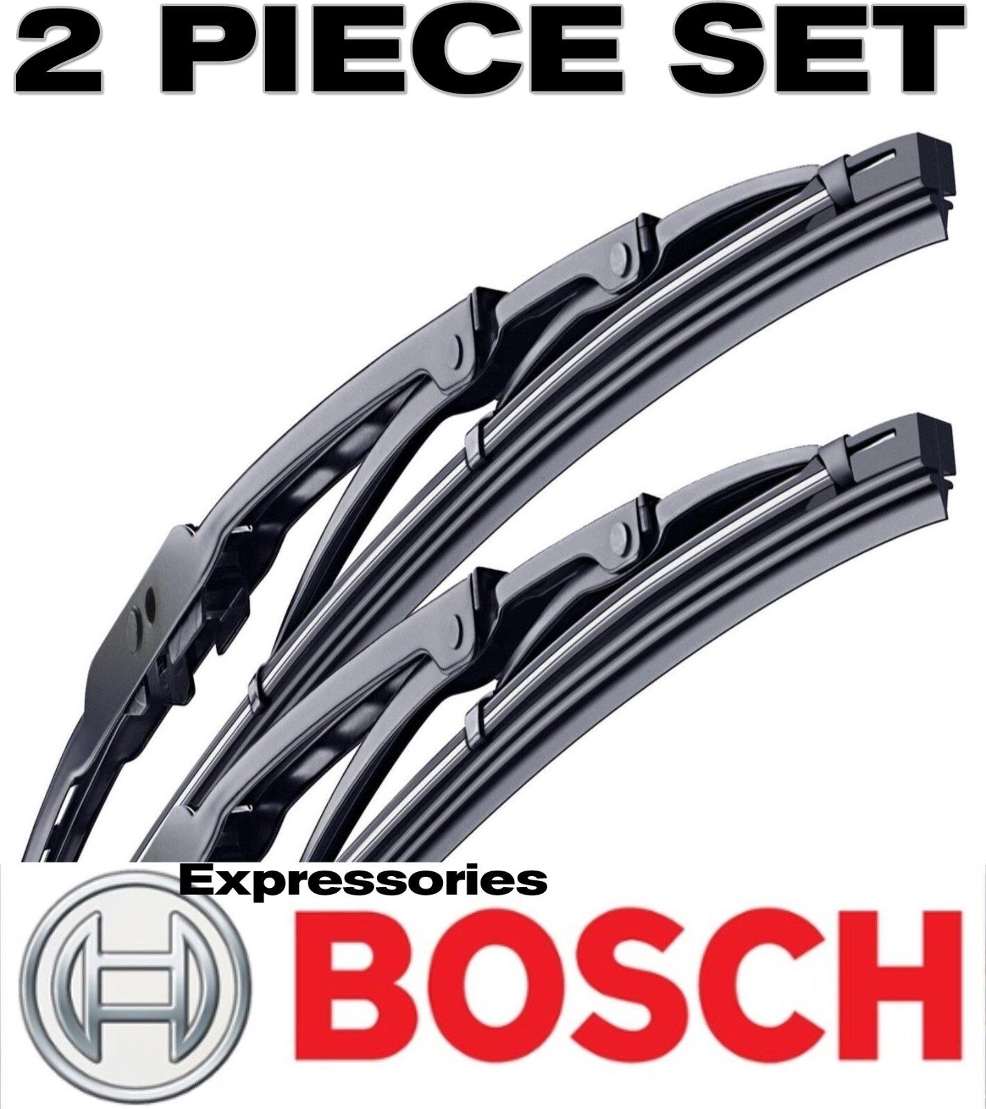 BOSCH Wiper Blades Direct Connect Size 24 & 18 - Front Left and Right Set, New