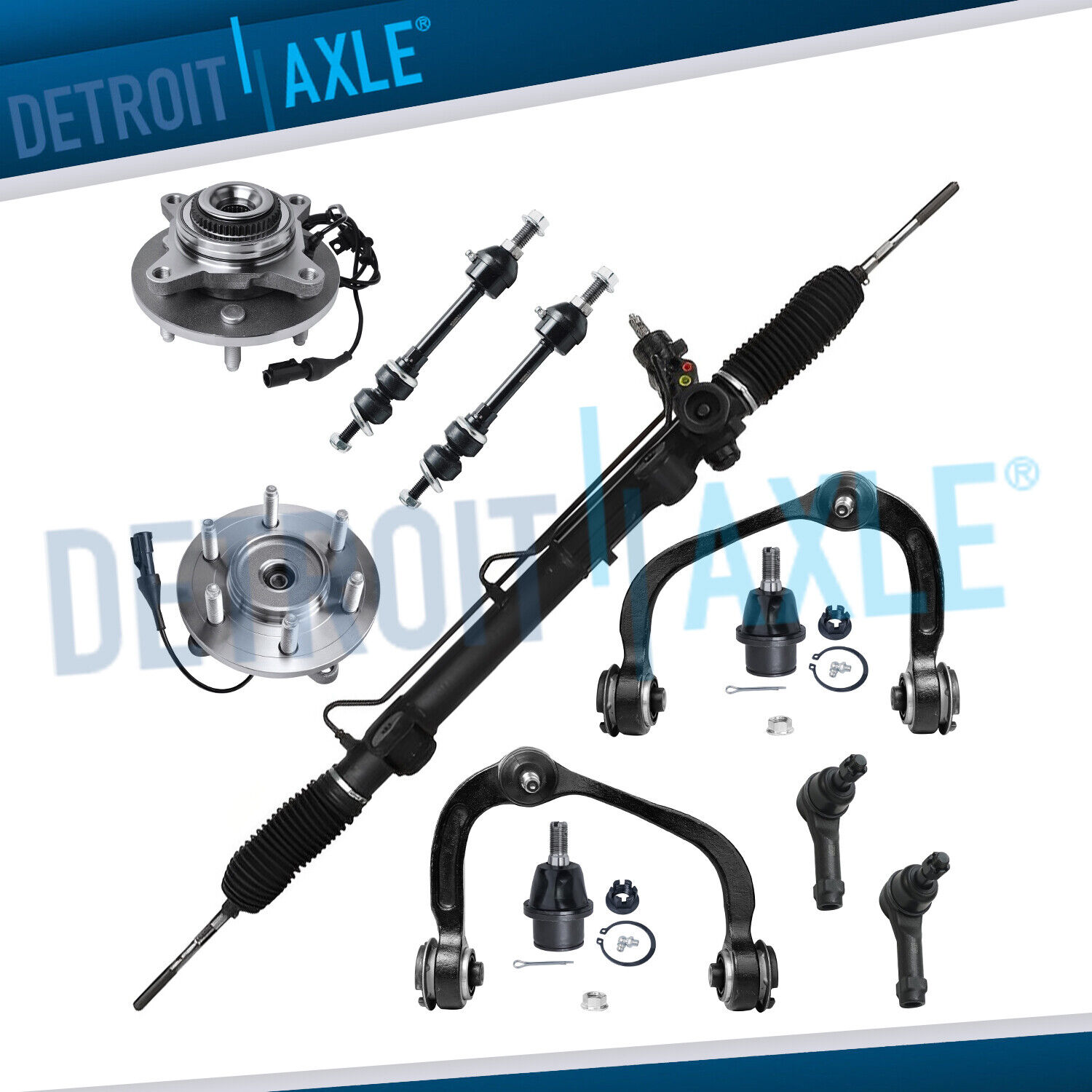 11pc Complete Rack and Pinion Assembly Suspension Kit 2004-2008 Ford F-150 - 4x4