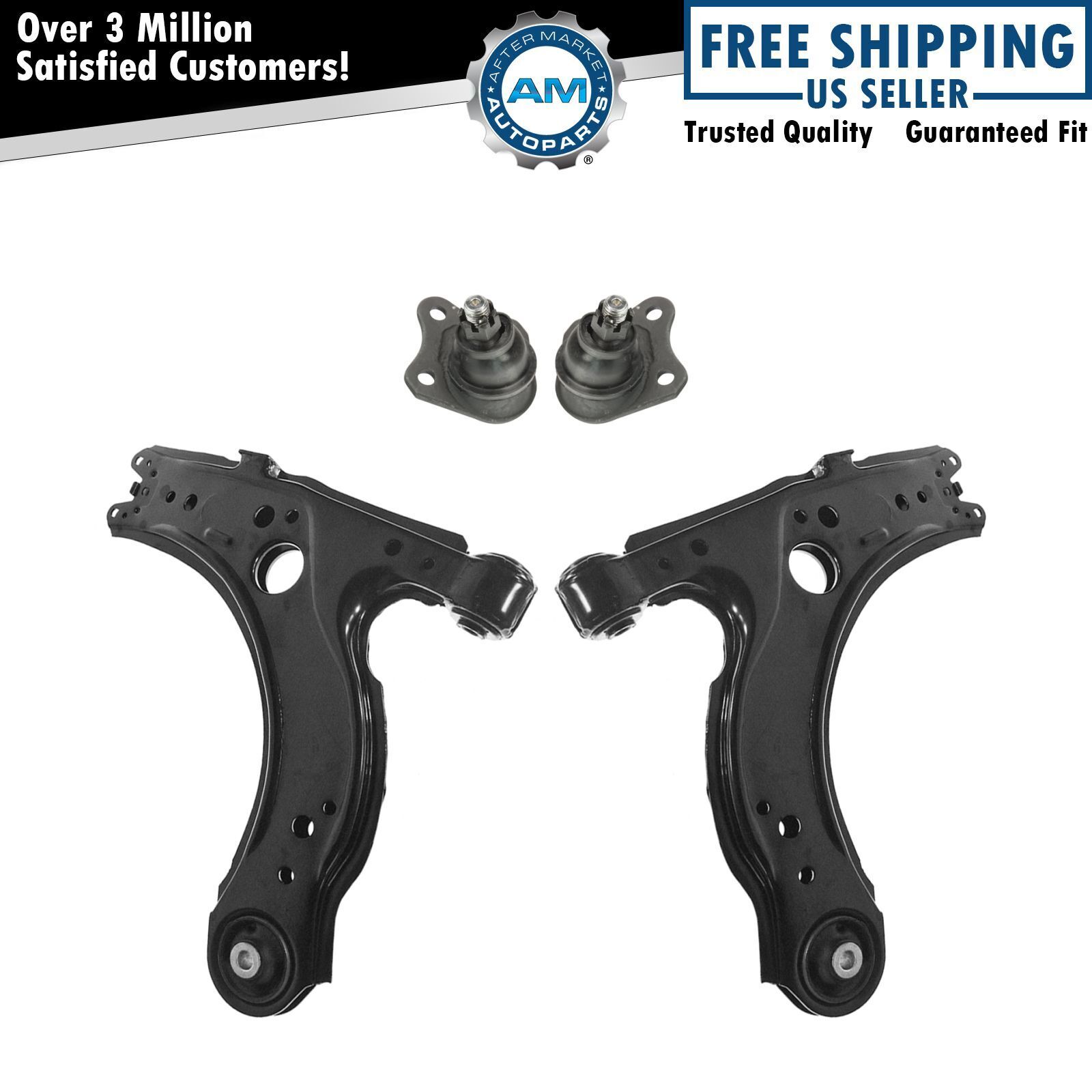 Control Arm & Ball Joint Front Lower Kit Set of 4 for VW Beetle Golf Jetta