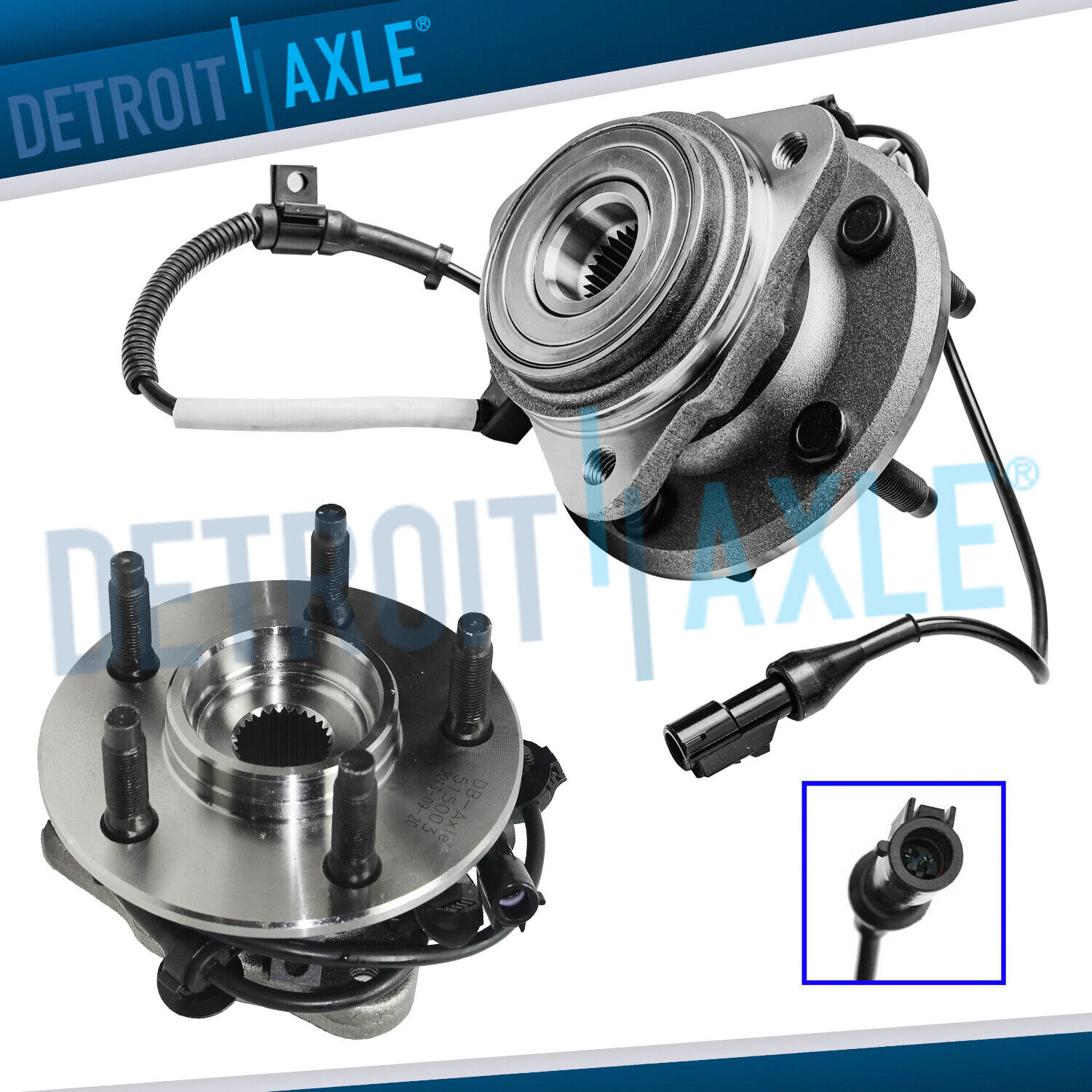 Pair Front Wheel Bearing Hub for 2000 2001 2002 2003-2009 Ford Ranger 4WD w/ ABS