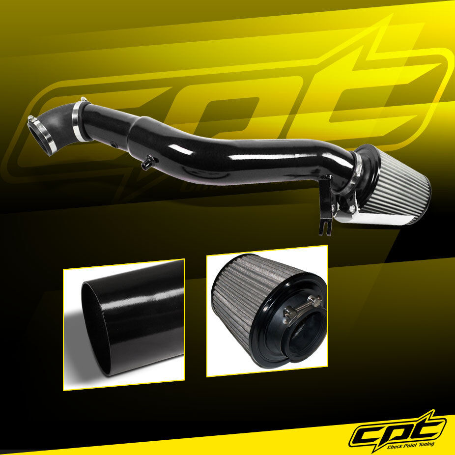 For 06-10 Jeep Commander 3.7L V6 Black Cold Air Intake + Stainless Steel Filter