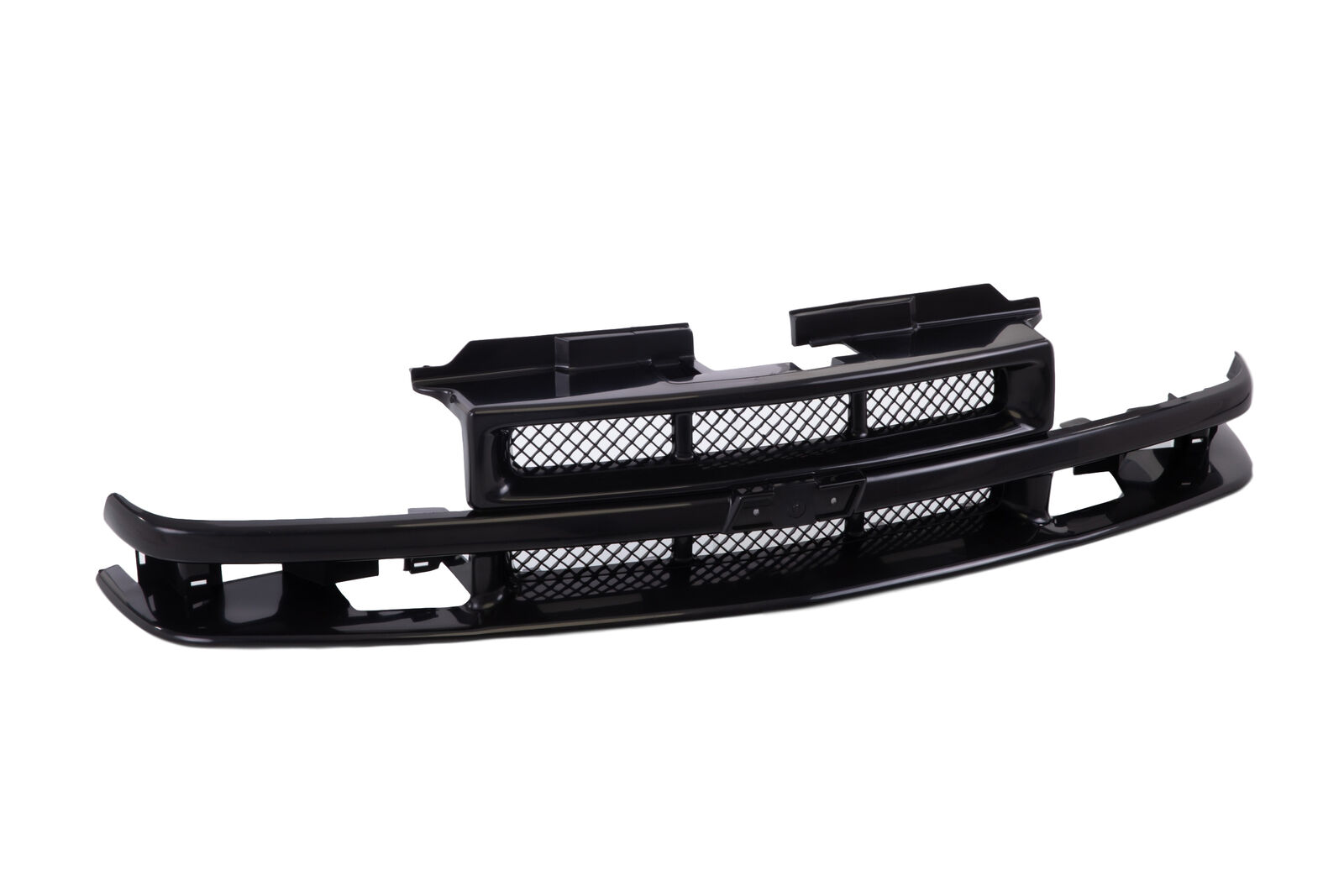 Black Grille With Molding Trim Fits For 98-04 Chevy S10 Blazer Pickup Xtreme