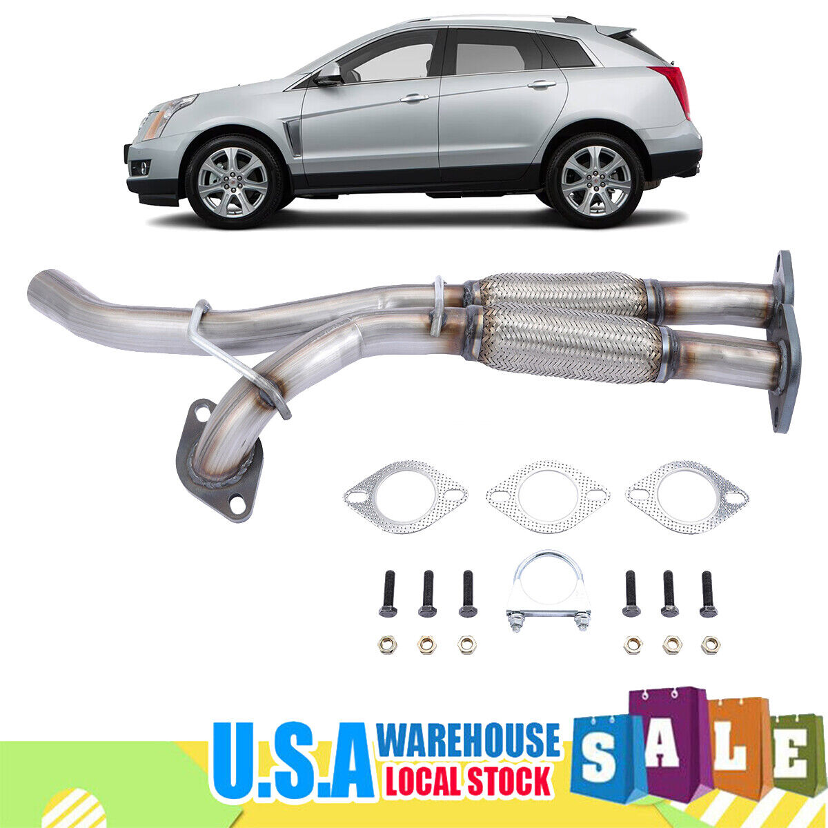 Exhaust Flex Pipe Catalytic Converter Direct Fit For Cadillac SRX 3.6L 2012-2016