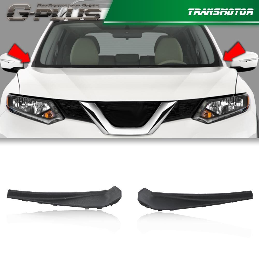 Fit For Nissan Rogue 2014-2020 Front Wiper Side Cowl Extension Cover Trim