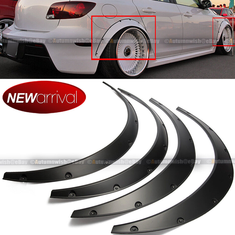 Will Fit A4 A3 Wheel Fender Flares wide Body Flexible ABS Plastic Universal