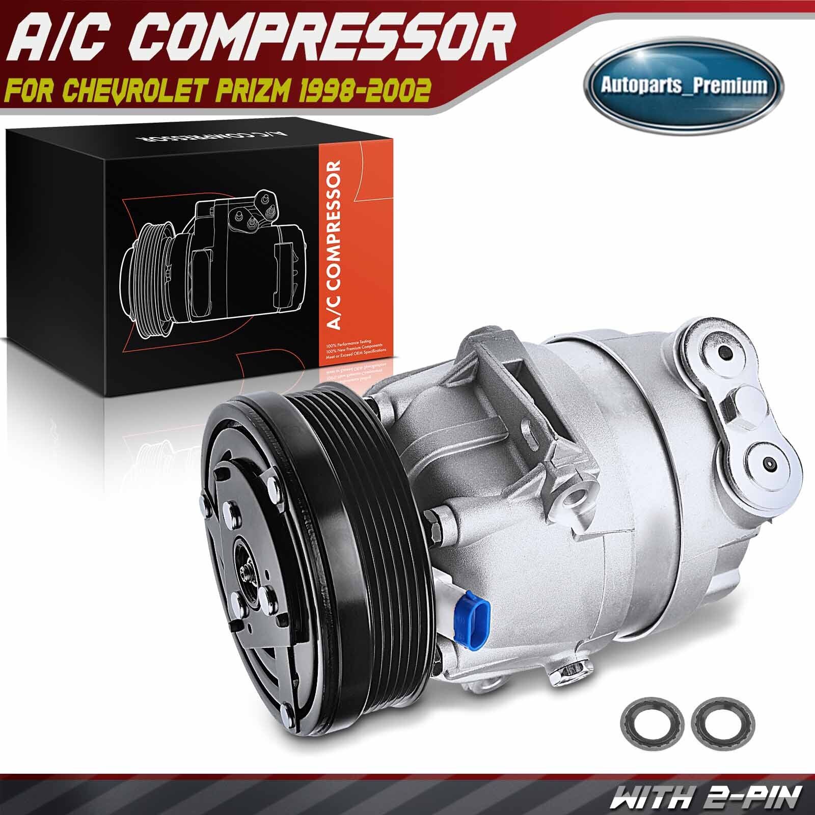 New AC Compressor with Clutch for Chevrolet Prizm 1998 1999 2000 2001 2002 1.8L