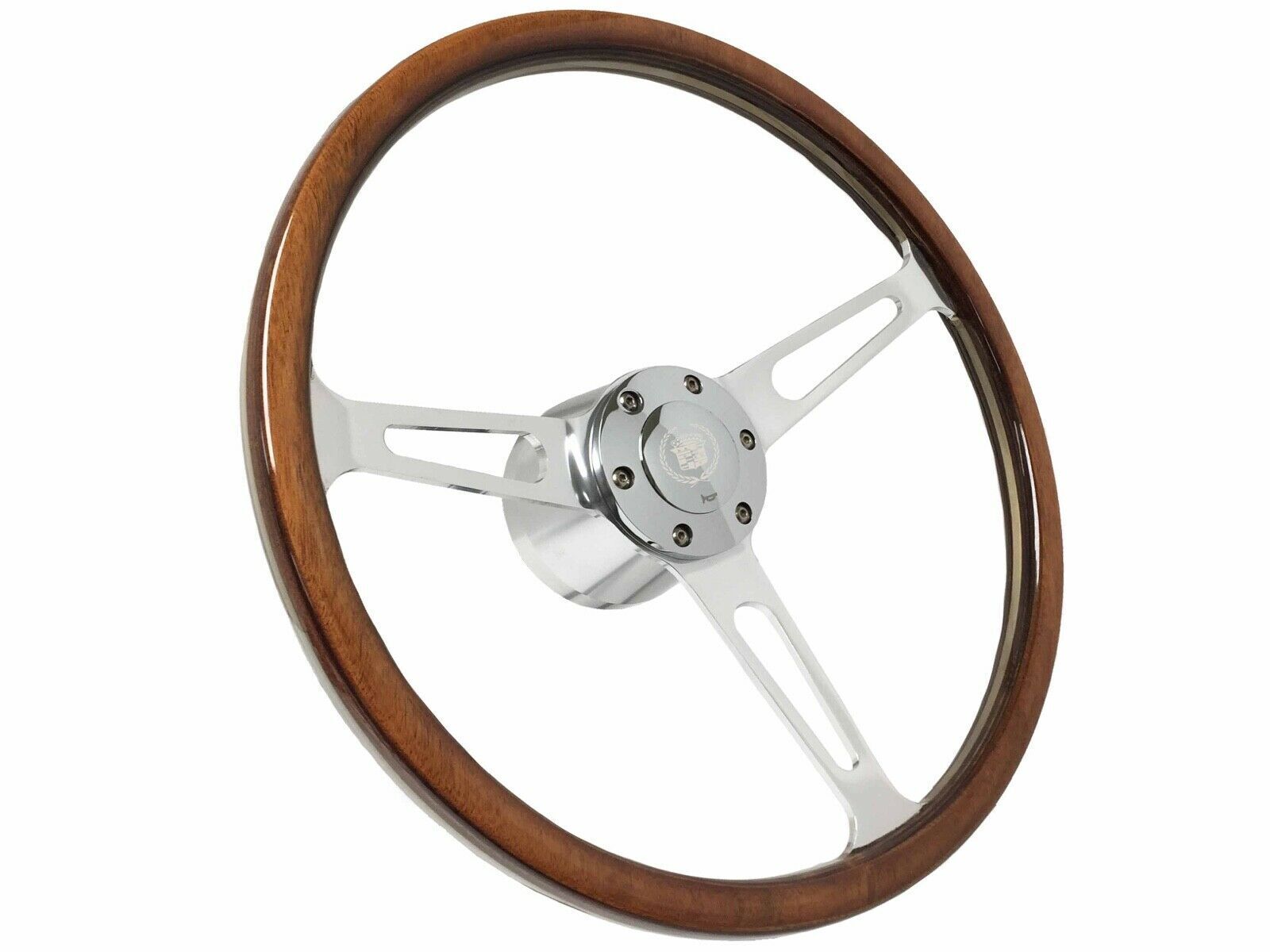 1969-89 Cadillac S6 Classic Walnut Wood Steering Wheel Laser Etched Tele Kit