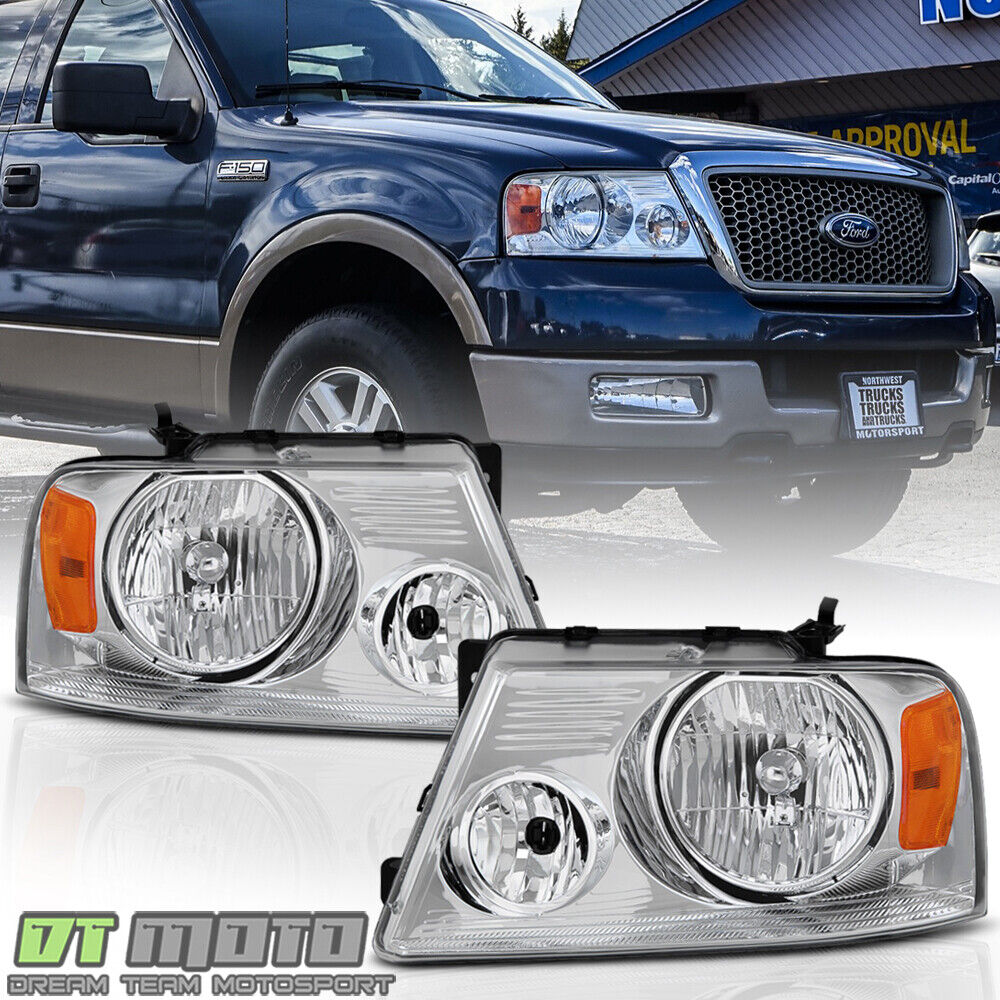 2004-2008 Ford F-150 F150 Pickup Headlights Headlamps Left+Right Pair 2005 2006