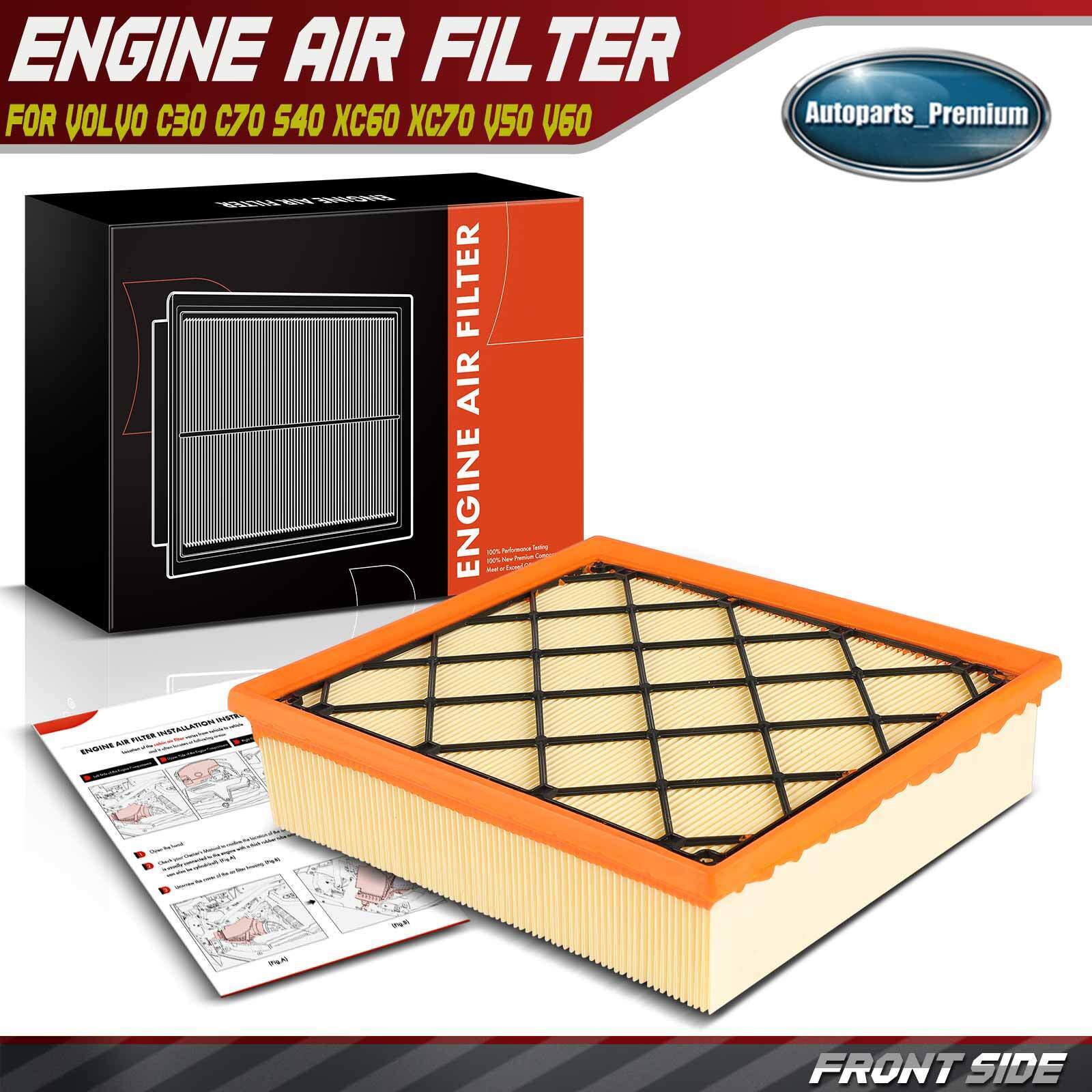 Engine Air Filter for Volvo C30 S40 XC60 XC70 V50 V60 Cross Country 2.4L 2.5L