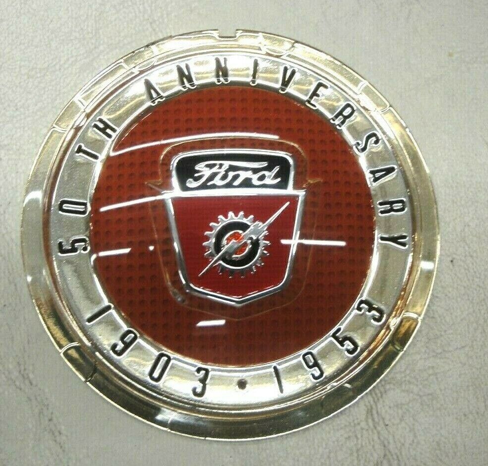  1953 53 FORD TRUCK RED 50 TH ANNIVERSARY HORN BUTTON INSERT  F100 F250  NEW