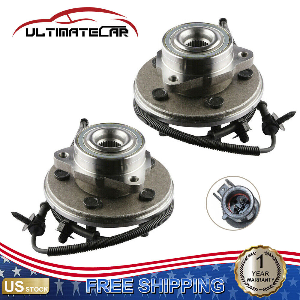 Pair (2) Front Wheel Hub Bearing Assembly For Ford Explorer Mercury Mountaineer