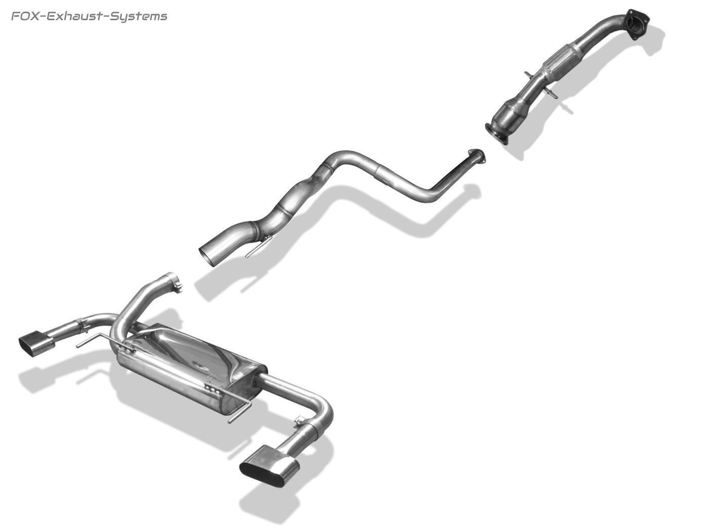 Stainless Steel Duplex Racing-Auspuffanlage Incl. Kat And Downpipe Opel Astra J
