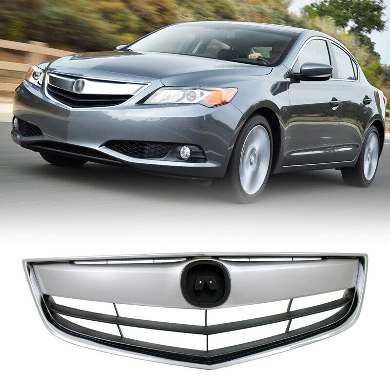 Fit 2013 2014 2015 Acura ILX Front Upper Chrome Grill Mesh Grille
