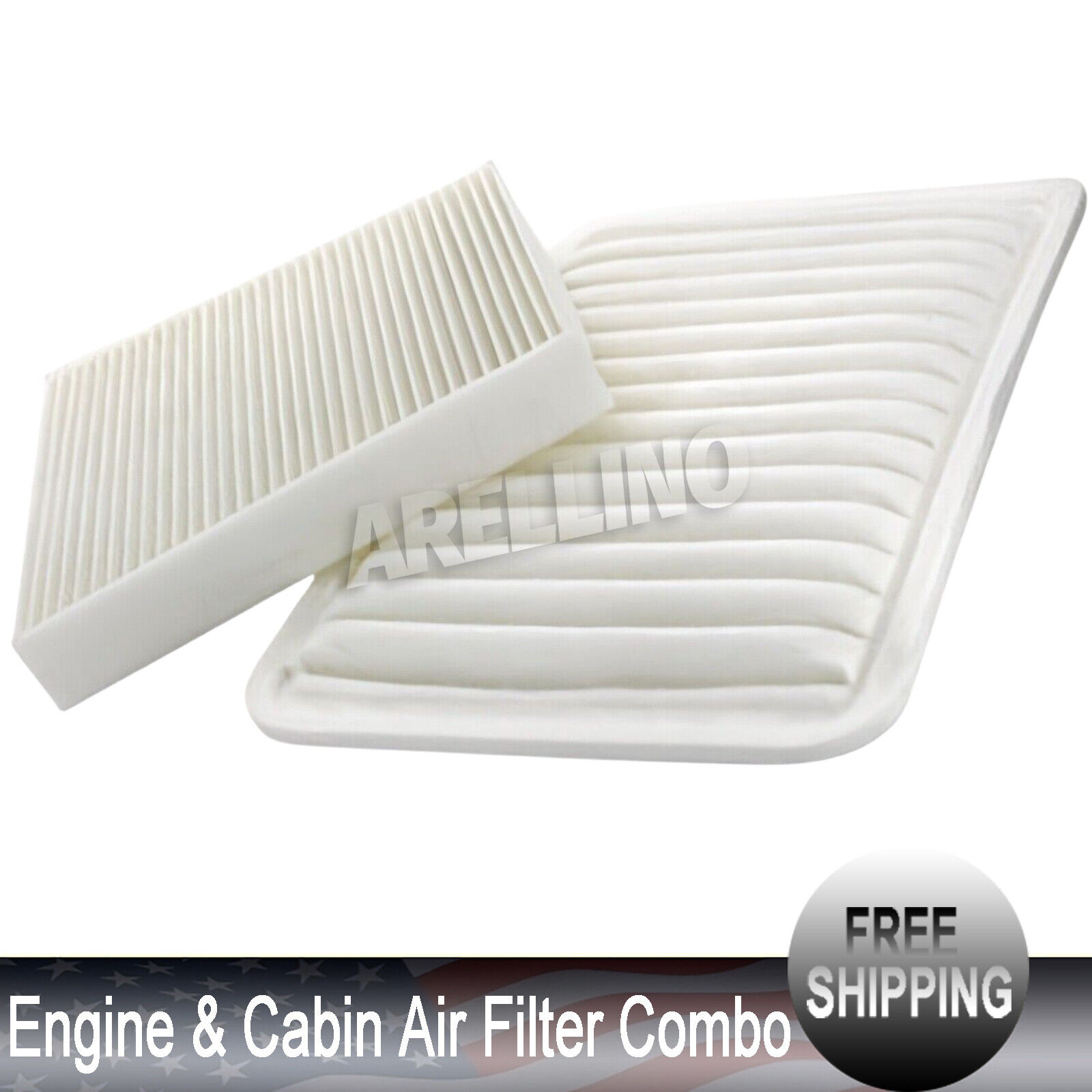 Engine & Cabin Air Filter Combo Set For 2007-2017 Toyota Camry 2009-2016 Venza