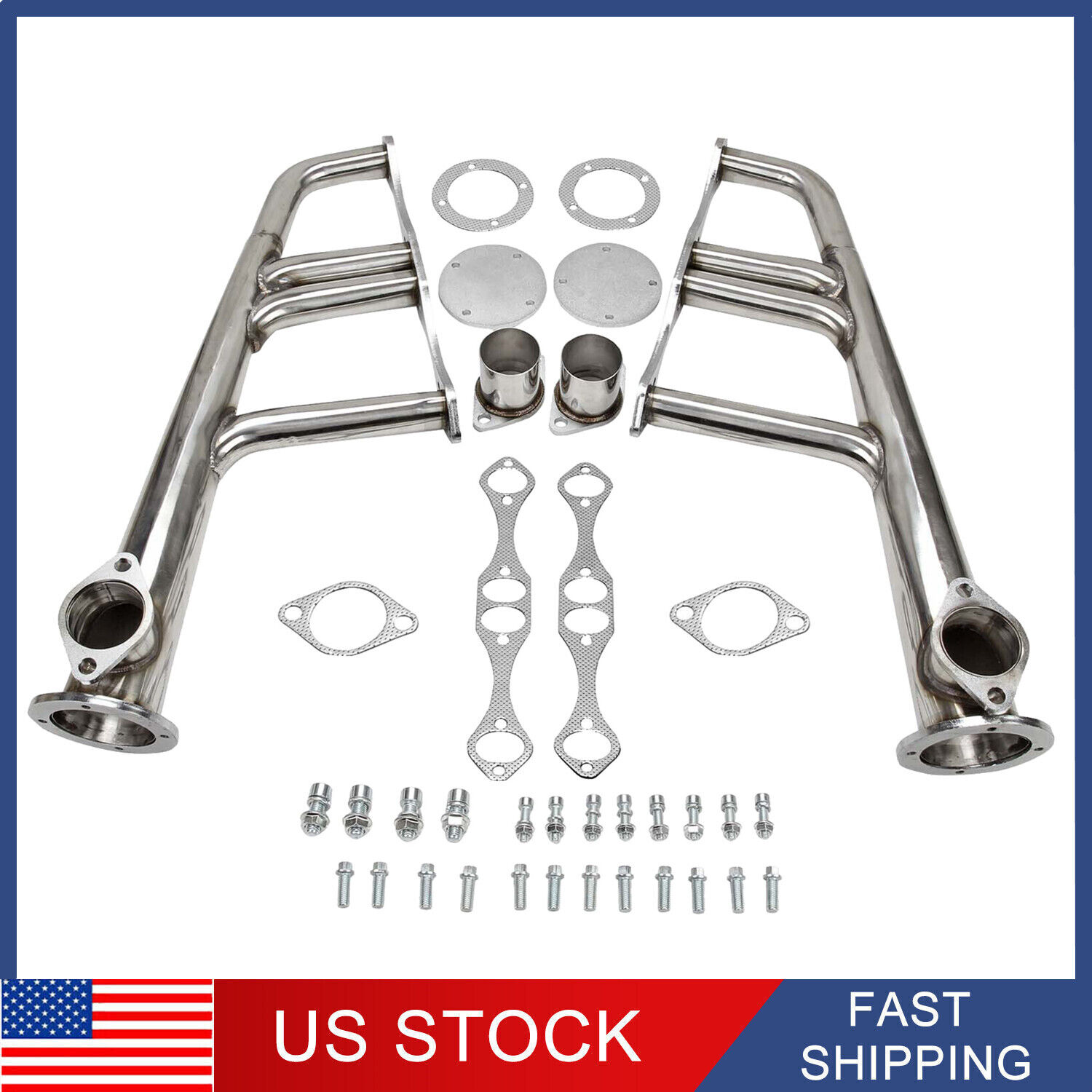 Exhaust Manifold Headers for Small Block Chevy Lake Style SBC 265-400 V8 New