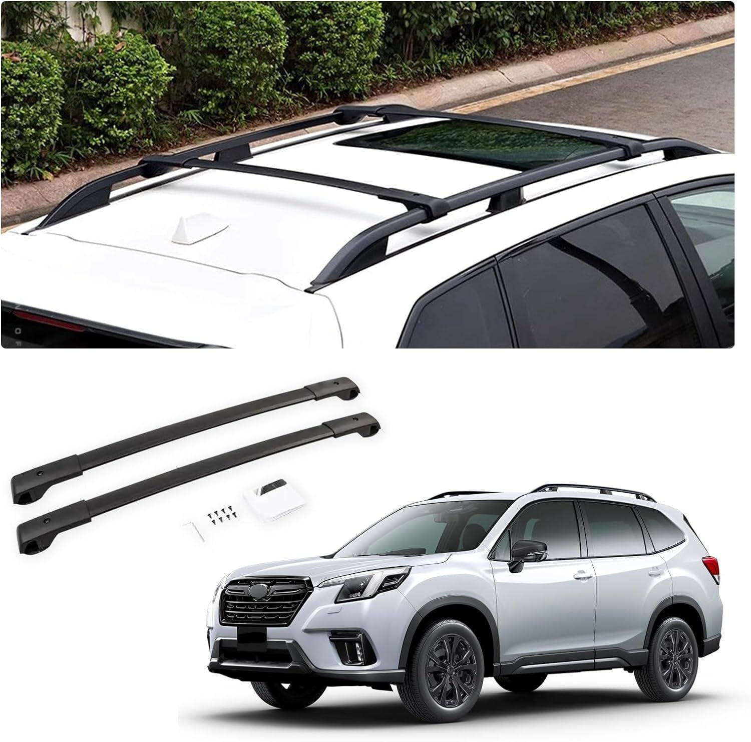 Roof Rack Cross Bar Fit For Subaru Forester 2018-2024 Crossbars Luggage Carrier