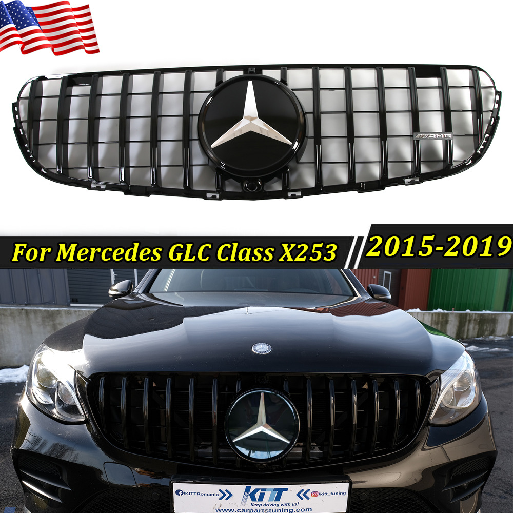 Front Grill Grille w/Star For Mercedes 2015-2019 GLC Class X253 GLC300 GLC250