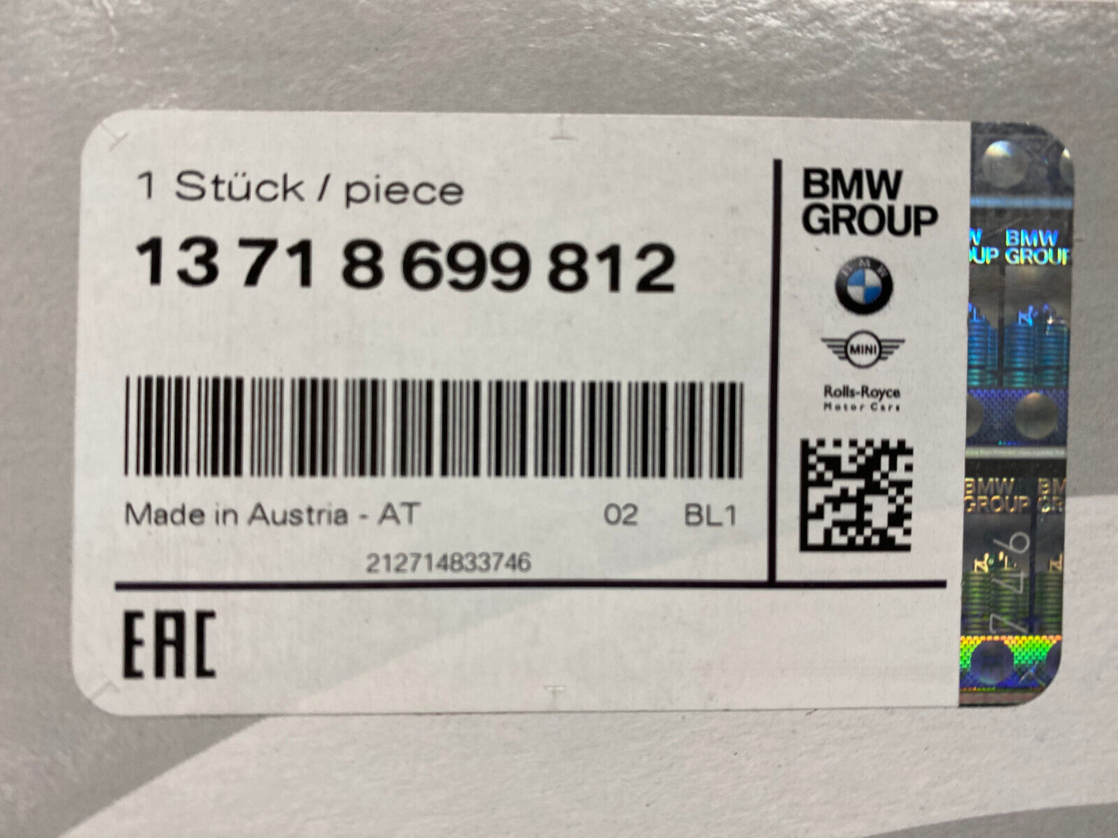 BMW  Air Filter - #13718699812 - Fits BMW M850i xDrive & M550i xDrive