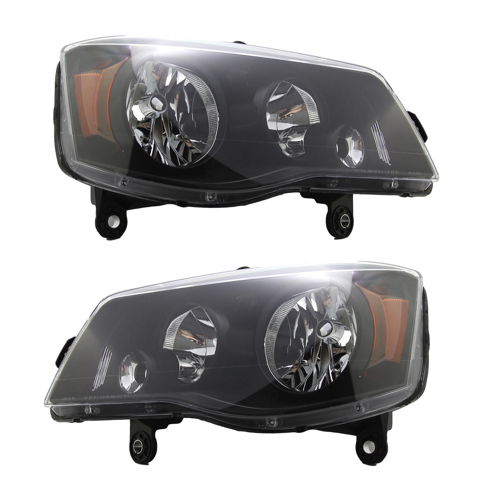 Car Headlight for Chrysler Town&Country Grand Caravan, Clear, 1Pair