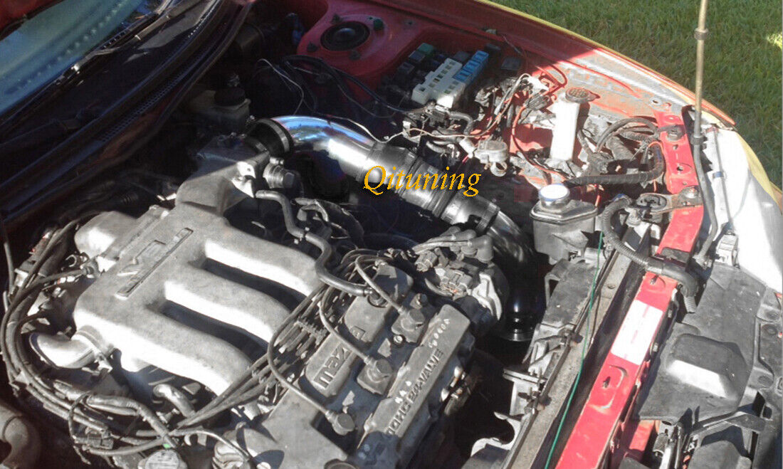BLACK Cold Air Intake System Kit Filter For 1993-1997 Mazda MX6 626 2.5L V6