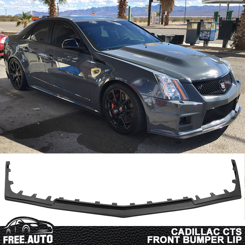 Fit For 08-15 Cadillac CTS V PU Front Bumper Lip Spoiler H Style