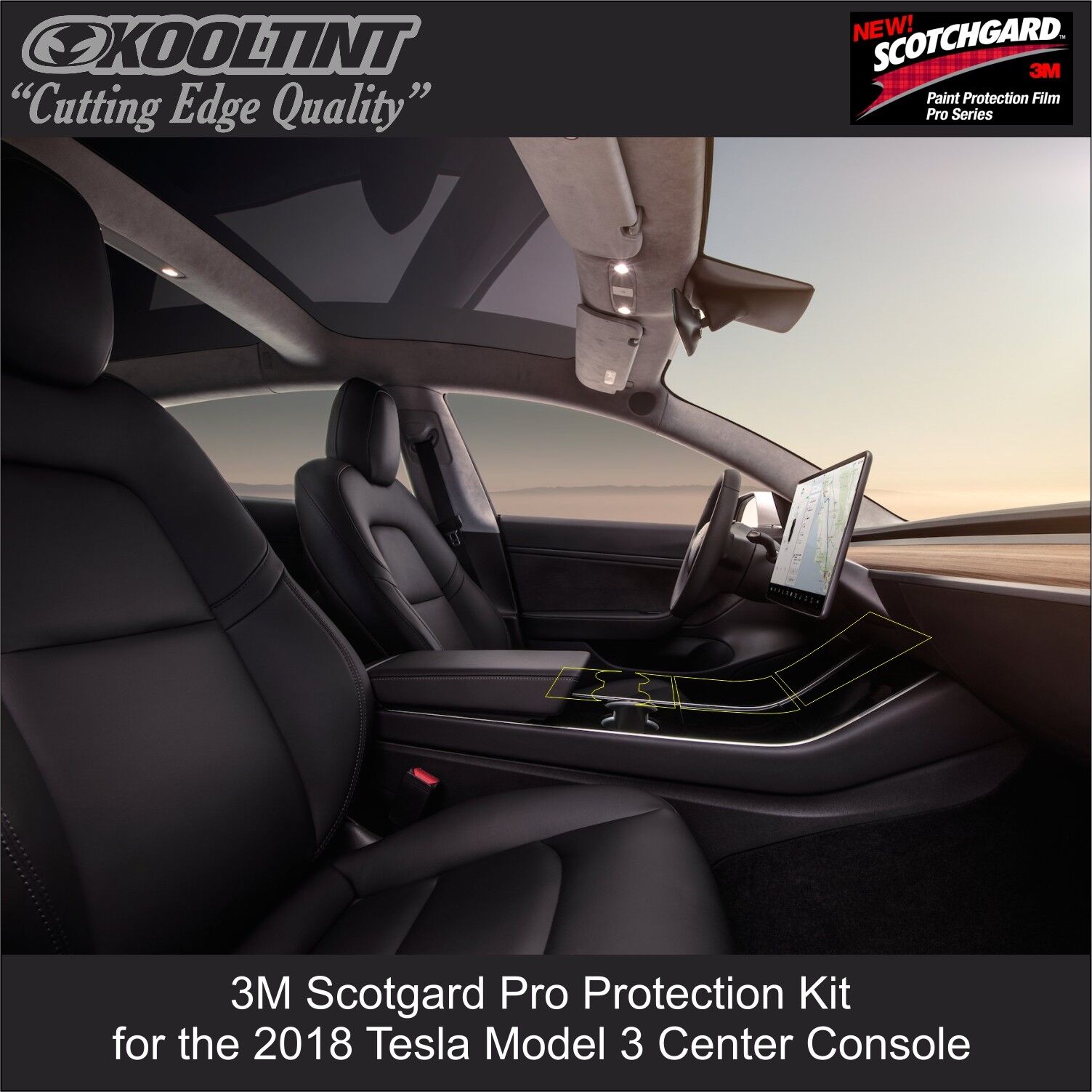 Tesla Model 3 Center Console Protection Kit by 3M