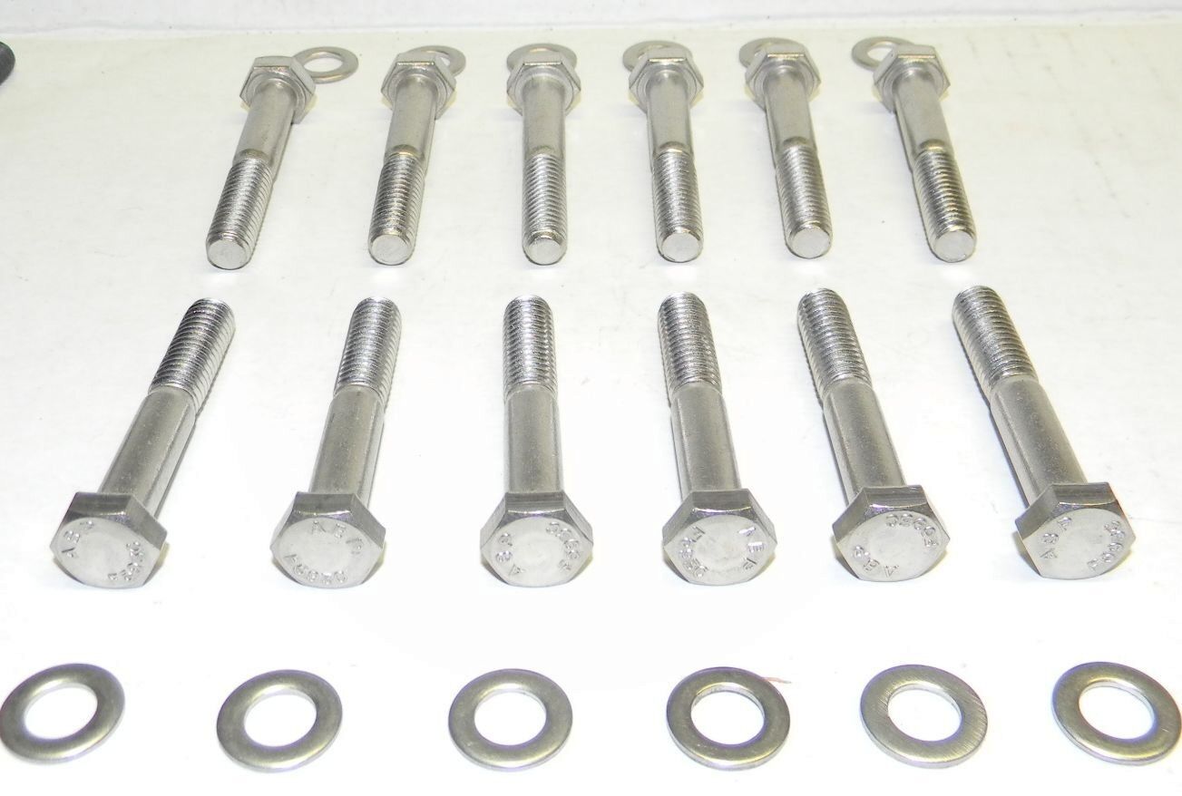 SBF 5.0 5.8 302 351W Ford Stainless Steel Intake Manifold Bolt Kit NEW