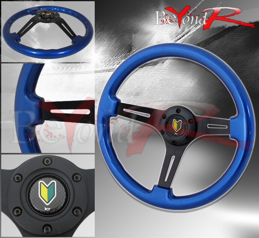 Tracking Road Drifting Tuning Sport Steering Wheel Jdm Leaf Button Horn
