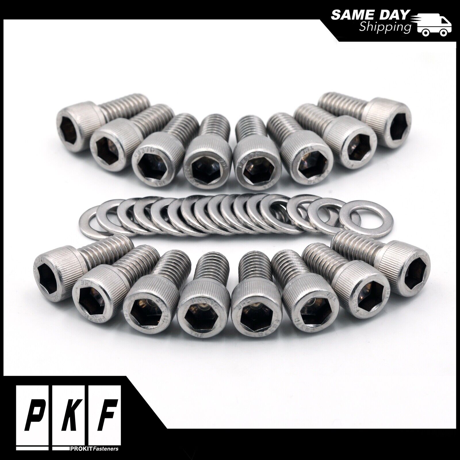 SBF Stainless Steel Header Bolts for Small Block Ford 260 289 302 351 Windsor