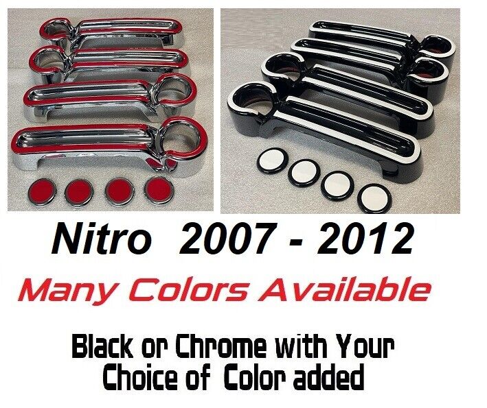 Black OR Chrome Door Handle Covers 2007 - 2012 Fits Dodge Nitro YOU PICK COLOR