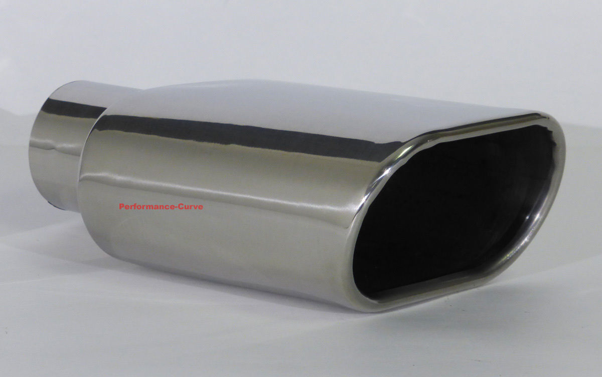Stainless Steel Exhaust Tip - Rolled Oval Slant 2.25\