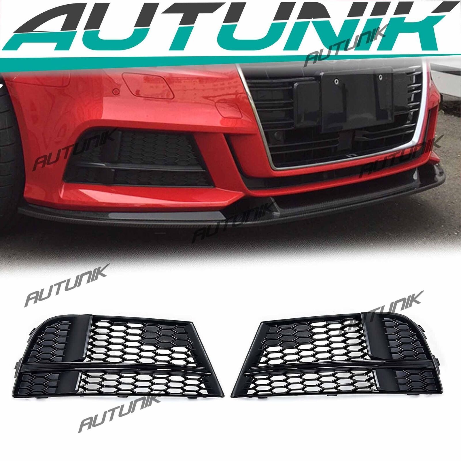 For 2017-2020 Audi A3 NOn S-line Front Bumper Fog Light Grille Replacement