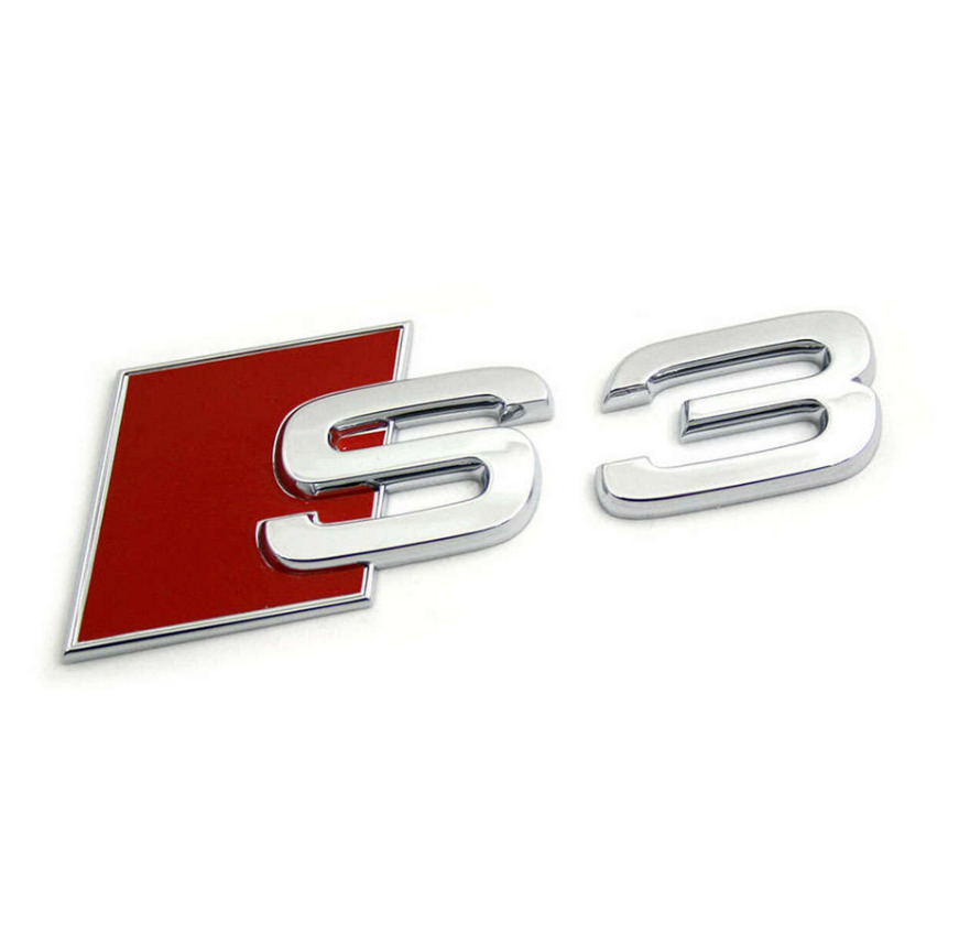 For Audi S3 Rear Trunk Emblem 3D Logo Nameplate Chrome Badge New